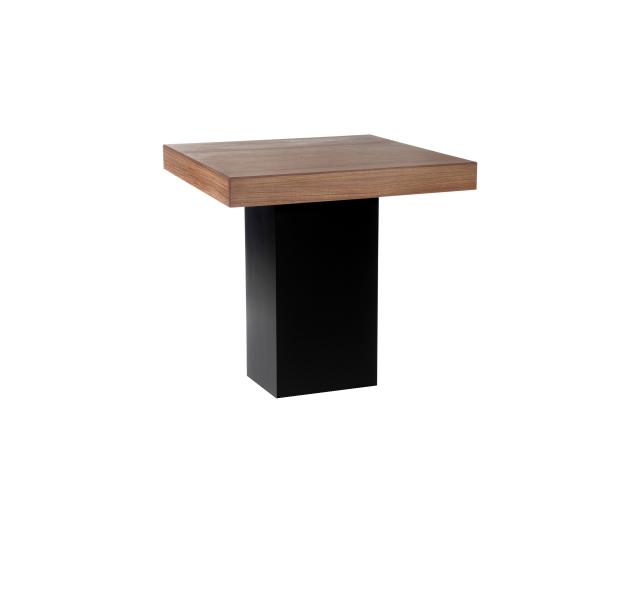 Dinertafel Basic hout / zwart 80 x 80 x 75 cm 25981