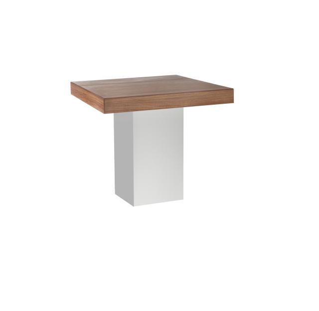 Dinertafel Basic hout / wit 80 x 80 x 75 cm 25977