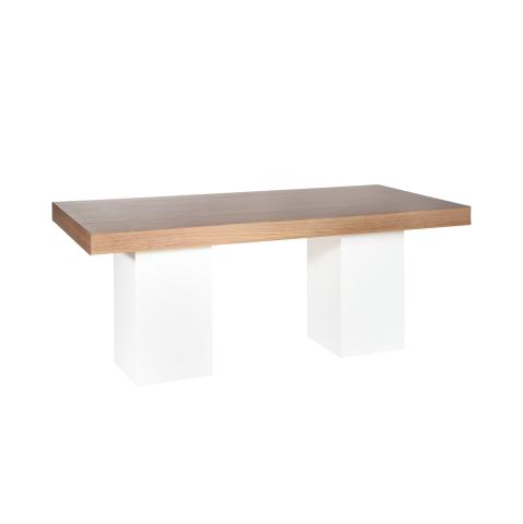 Dinertafel Basic hout / wit 180 x 80 x 75 cm 25950