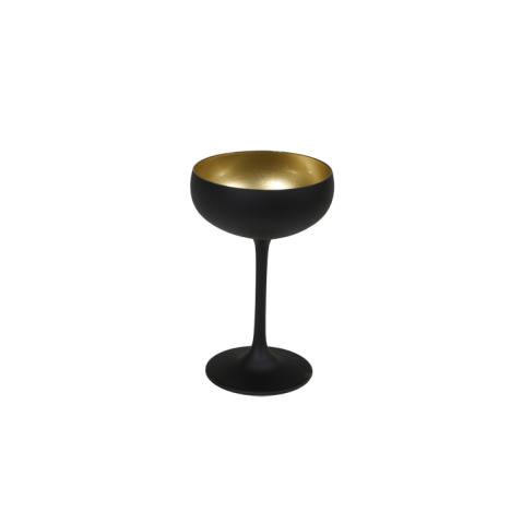 Champagne coupe zwart/goud 28 cl. 20340